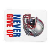 Football Motivational Never Give Up  Magnet (Horizontal)