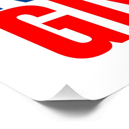 Football Motivational Never Give Up Poster (Ecke)