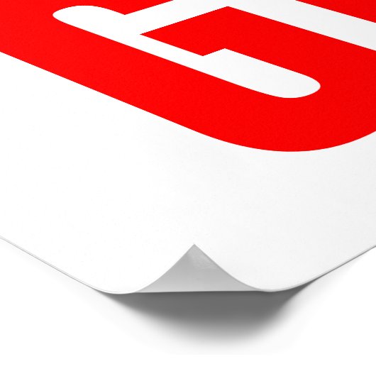 Football Motivational Never Give Up  Poster (Ecke)