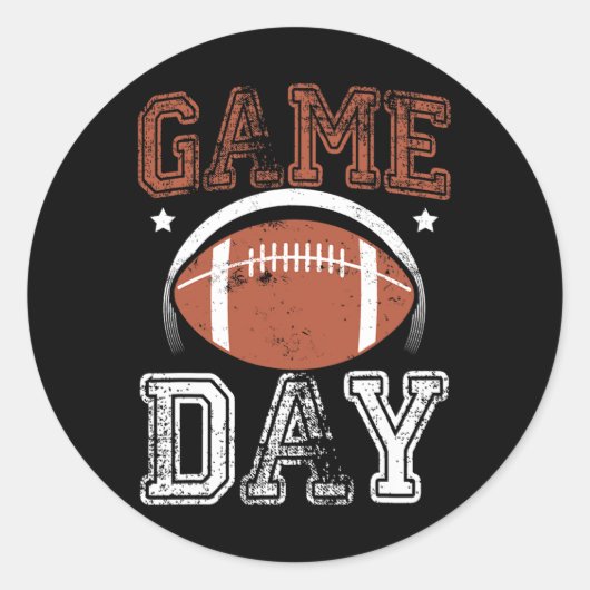 Football Motivierend Style Season Geschenke Jungs Runder Aufkleber (Vorderseite)