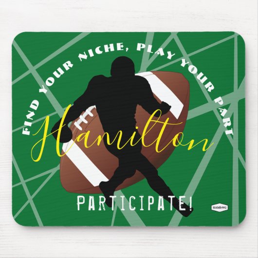 FOOTBALL Mouse Pad Lila HAMbyWG Mousepad (Vorne)