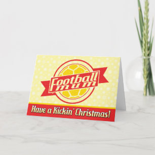 Football Mum Red Christmas Card Feiertagskarte