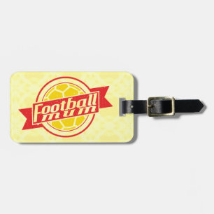 Football Mum Red & Yellow Luggage Gepäckanhänger