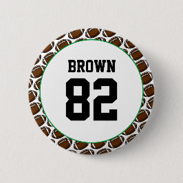 Football Name Number Team Spirit School Colors Button