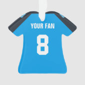 Football Navy, Blue & White Jersey Ornament (Vorderseite)