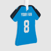 Football Navy, Blue & White Jersey Ornament (Vorderseite)