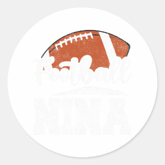 Football Nina Football Player Game Day Mother's Da Runder Aufkleber