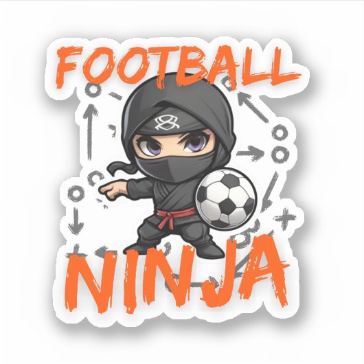 Football Ninja Aufkleber (Vorderseite)