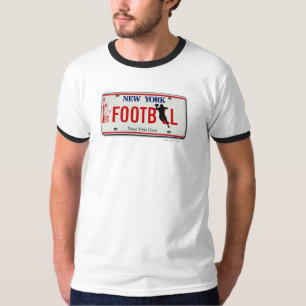 Football NY License Plate Abschluss T - Shirt