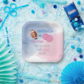 Football oder Pom Poms Geschlecht enthüllt Teller (Party)