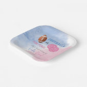 Football oder Pom Poms Geschlecht enthüllt Teller (Gewinkelt)