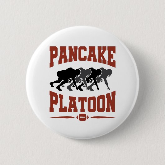 Football Offensive Lineman Pancake Platon Button (Vorderseite)
