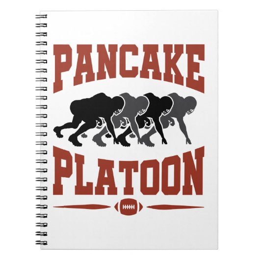 Football Offensive Lineman Pancake Platon Notizblock (Vorderseite)