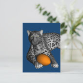 Football Panther Postkarte (Stehend Vorderseite)