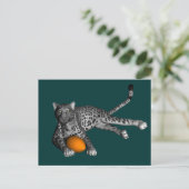 Football Panther Postkarte (Stehend Vorderseite)