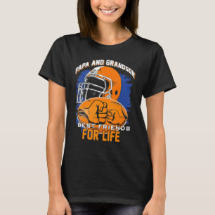 Football Papa and Grandson Best Friends for Life G T-Shirt