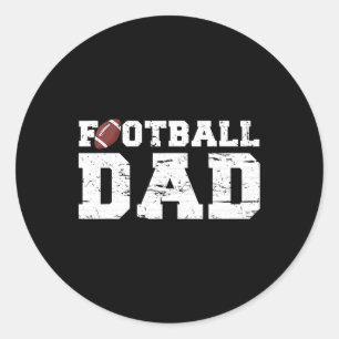 Football Papa Graphic Proud Football Vater Runder Aufkleber