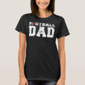 Football Papa Graphic Proud Football Vater T-Shirt (Vorderseite)