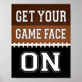 Football Party ERHALTEN IHRE SPIELGESICHT AUF SCHR Poster (Vorne)