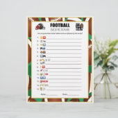 Football Party Game Emoji Pictionary Briefbogen (Stehend Vorderseite)