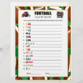 Football Party Game Emoji Pictionary Briefbogen (Vorne/Hinten)