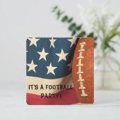 Football Party laden ein Einladung (Stehend Vorderseite)