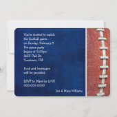 Football Party laden ein Einladung (Rückseite)