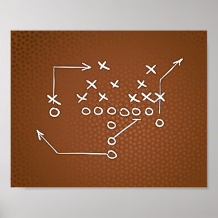 Football Party PLAYBOOK II Unterschrift drucken Poster