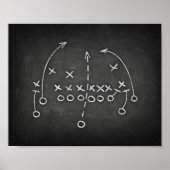 Football Party PLAYBOOK IV Zeichenkatze drucken Poster (Vorne)