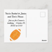 Football Party Tailgate liefert Black Gold Postkarte (Rückseite)