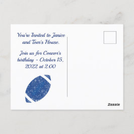 Football Party Tailgate liefert Blau und Weiß Postkarte