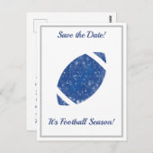Football Party Tailgate liefert Blau und Weiß Postkarte (Vorne/Hinten)