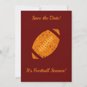 Football Party Tailgate Liefert Maroon Gold Save The Date (Vorderseite)