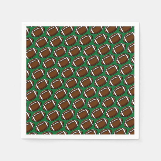 Football Pattern Green Sports Player Team Game Fan Serviette (Vorderseite)
