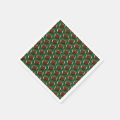 Football Pattern Green Sports Player Team Game Fan Serviette (Ecke)