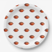 Football Pattern Paper Plates Pappteller (Vorderseite)