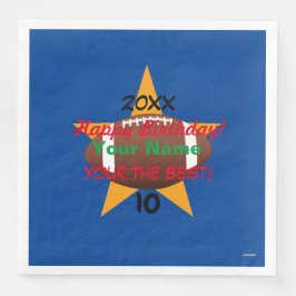 Football Personalisiert Geburtstagspapier Napkin H Serviette