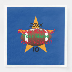 Football Personalisiert Geburtstagspapier Napkin H Serviette