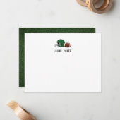 Football Personalisiert Monogram Initals Mitteilungskarte (Vorderseite/Rückseite Beispiel)