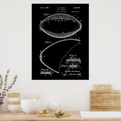 Football Pigskin 1939 Blueprint Patent Poster (Küche)