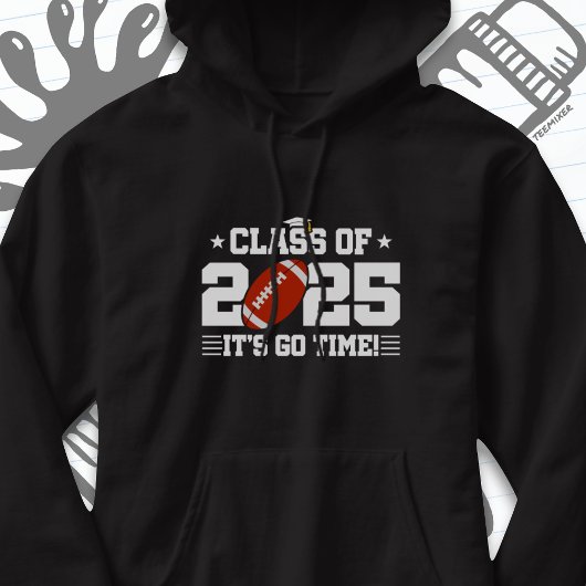 Football Player Abschluss Class of 2025 Senior Hoodie