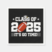 Football Player Abschluss Class of 2025 Senior Serviette (Vorderseite)