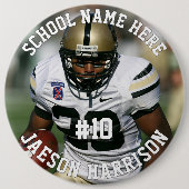 Football Player Add Name Number Team and Photo Button (Vorderseite)
