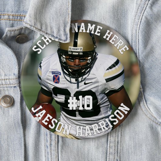 Football Player Add Name Number Team and Photo Button (Beispiel)