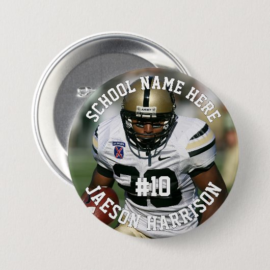 Football Player Add Name Number Team and Photo Button (Vorne & Hinten)