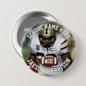 Football Player Add Name Number Team & Photo Button (Vorne & Hinten)