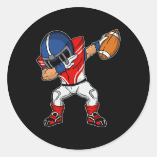 Football Player - American Football Season Dab Dan Runder Aufkleber