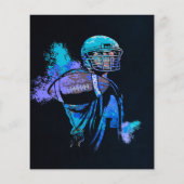 Football Player Canvas Print Flyer (Hinten)