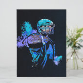 Football Player Canvas Print Menükarte (Stehend Vorderseite)