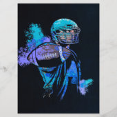 Football Player Canvas Print Menükarte (Rückseite)